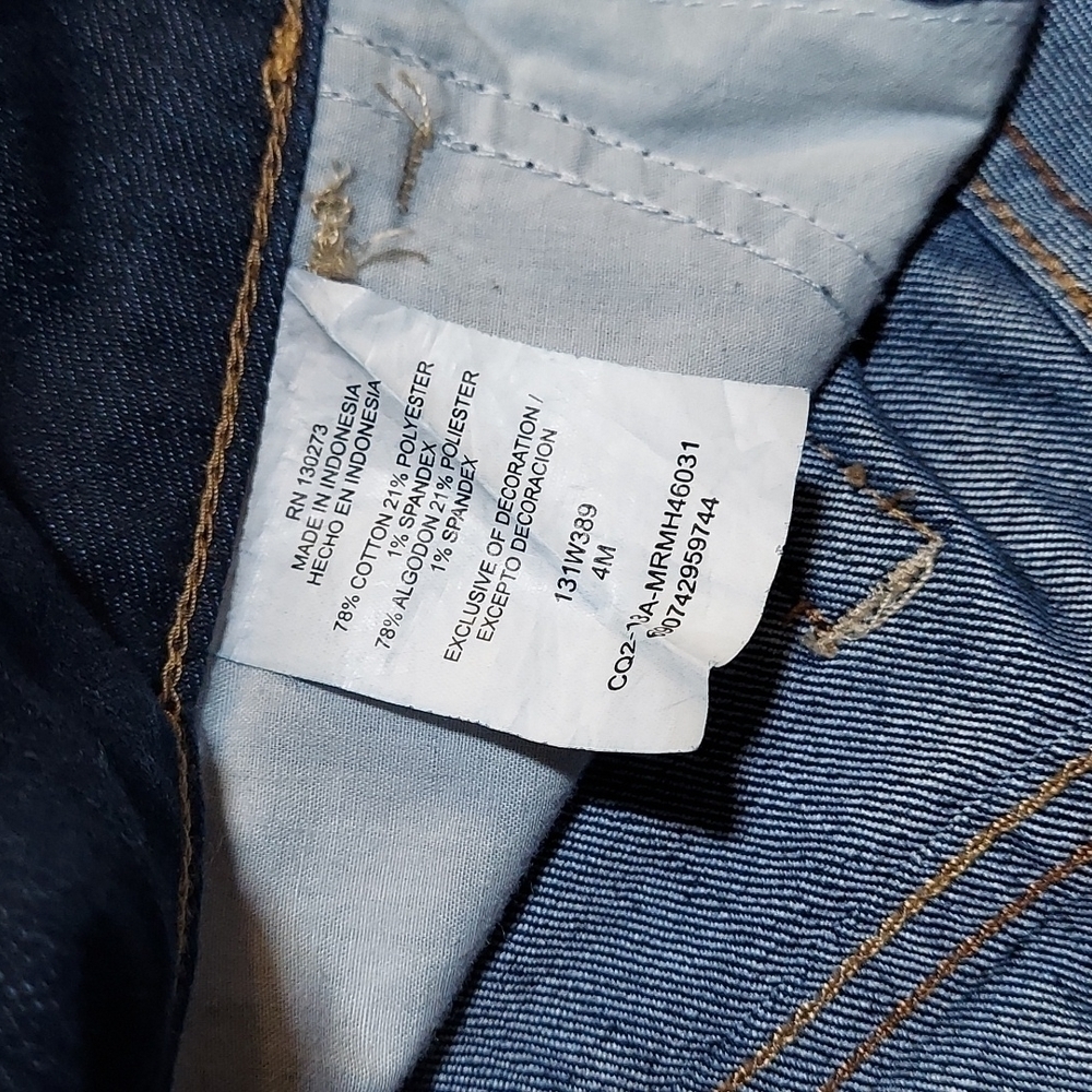 Lee Riders Navy Blue Denim Capri Jeans Size 4M - Picture 6 of 14